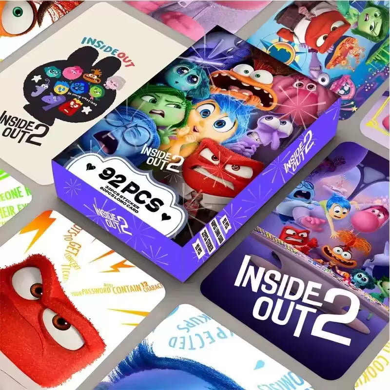 Inside Out 2 Lomo Cards (60 Cards + 32 Stickers)