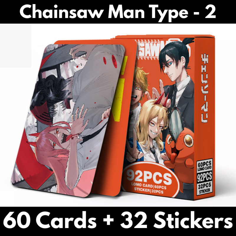 Chainsaw Man (Type-2) Lomo Cards (60 Cards + 32 Stickers)