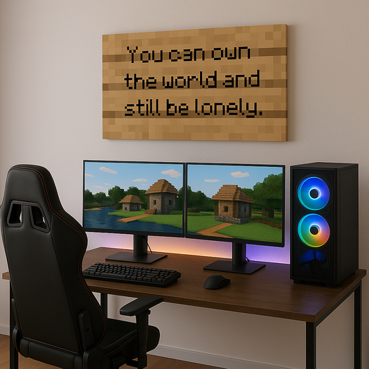 OWN THE WORLD Minecraft Sign Board