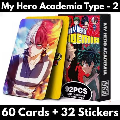 My Hero Academia Lomo Cards (60 Cards + 32 Stickers)