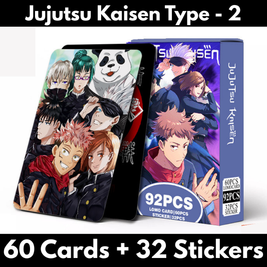 Jujutsu Kaisen (Type-2) Lomo Cards (60 Cards + 32 Stickers)