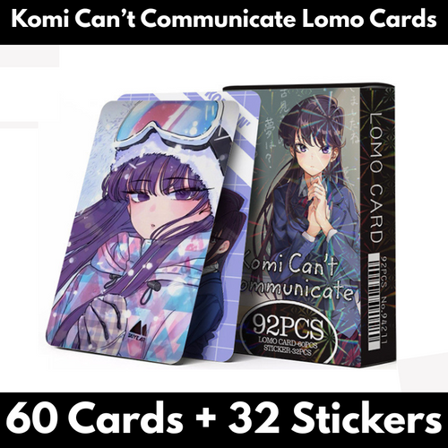 Komi Can't Communicate Lomo Cards (60 Cards + 32 Stickers)