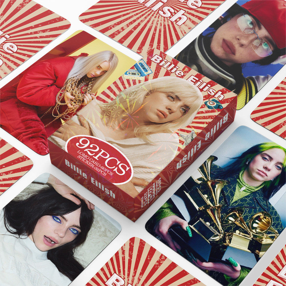 Billie Eilish Lomo Cards (60 Cards + 32 Stickers)