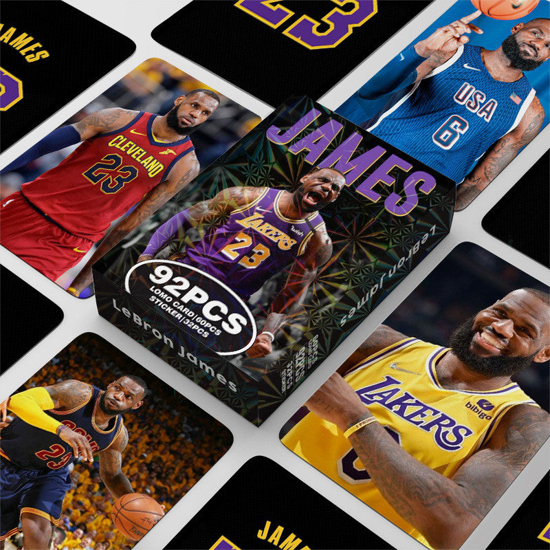 Lebron James Lomo Cards (60 Cards + 32 Stickers)