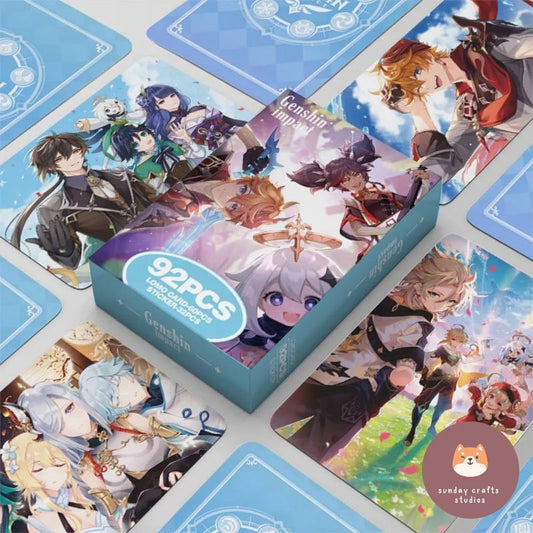 Genshin Impact Lomo Cards (60 Cards + 32 Stickers)