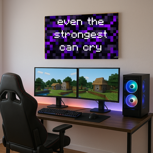 STRONGEST CAN CRY Minecraft Sign Board